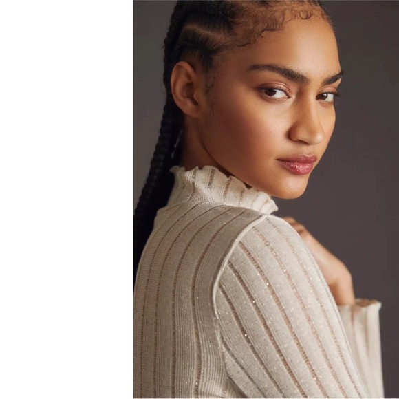 Pilcro Sheer Turtleneck - Picture 2 of 8